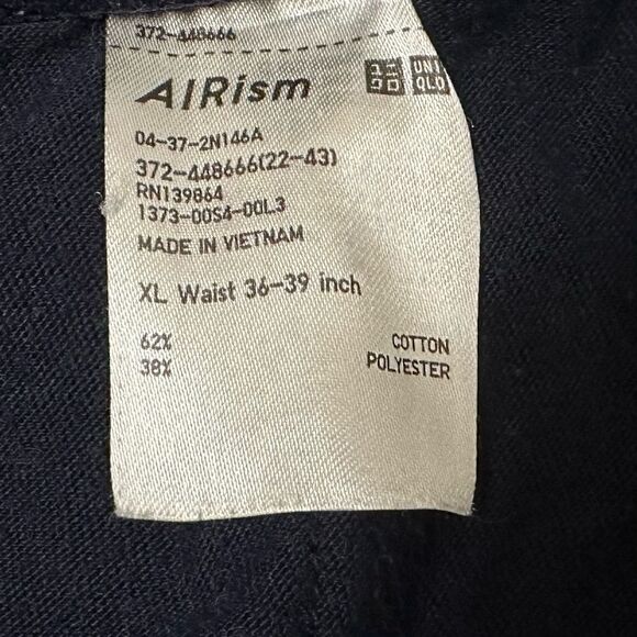 Uniqlo AlRism Navy Blue Cotton Easy Pull On Men’s Shorts - Picture 10 of 12